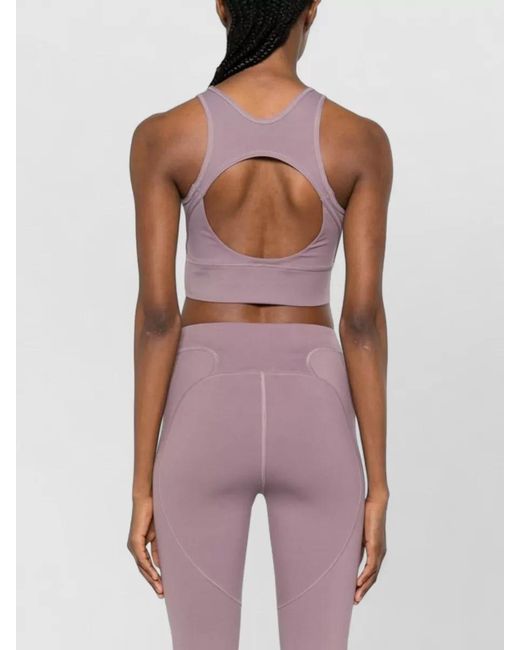 Adidas By Stella McCartney Purple Racerback Mesh Bralette Crop Top