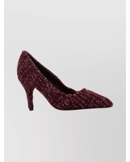 Prada Purple Cashmere Virgin Wool Pumps