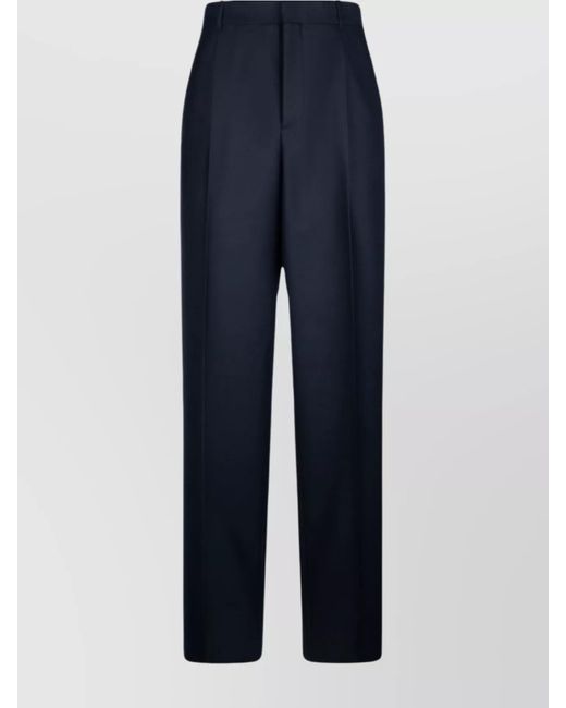 Dior Blue Trousers With Pleated Design And Pockets for men
