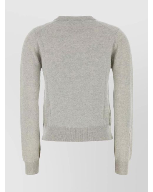 Maison Kitsuné Gray Merino Wool Regular-Fit Jumper
