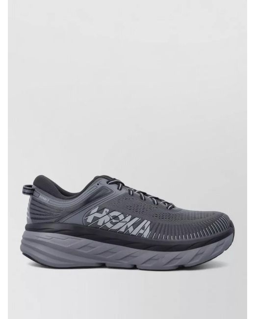 Hoka One One Blue Textile Bondi Lace-Up Sneakers