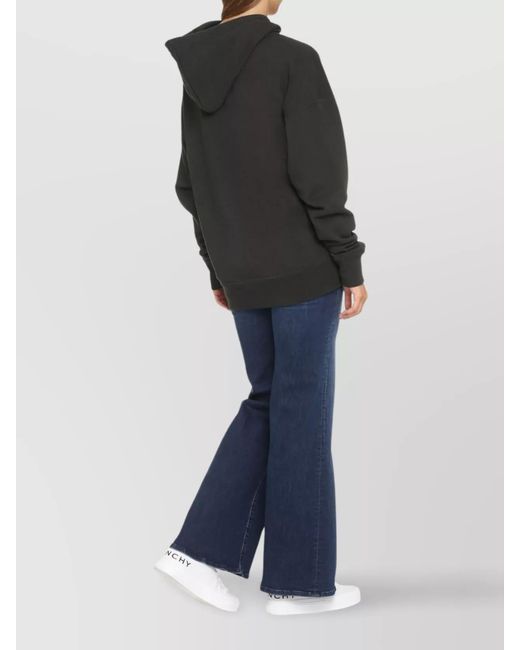 Isabel Marant Black Ribbed Hooded Sweatshirt