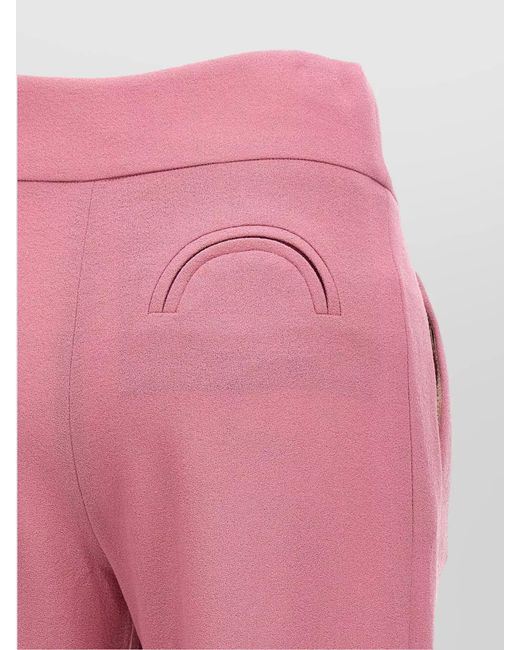 Blazé Milano Pink Virgin Wool Wide-Leg Trousers