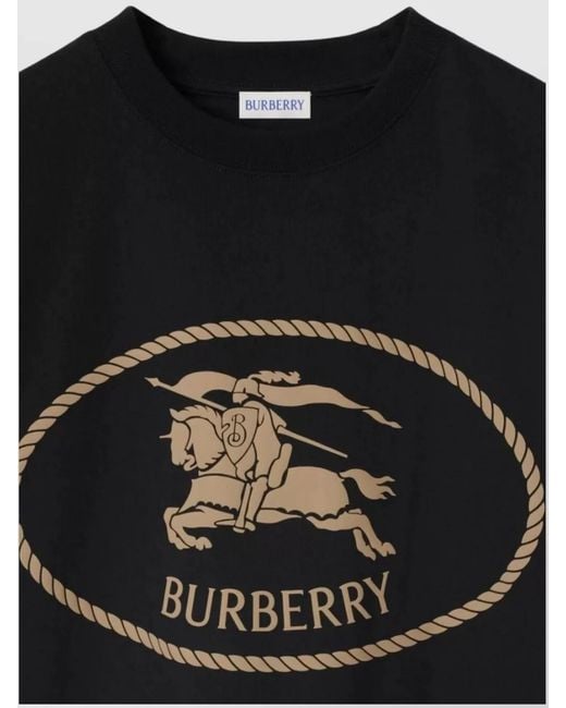 Burberry Black Cotton Jersey Short-Sleeve T-Shirt for men
