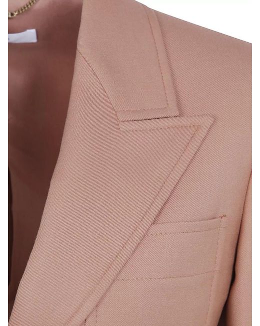 Chloé Pink Wool Single-Breasted Straight-Cut Blazer