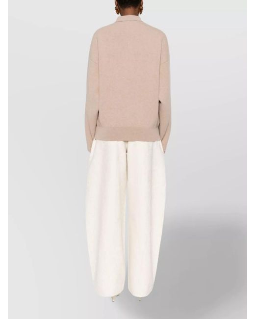 Jacquemus Pink Cashmere Wool Ribbed Relaxed-Fit Turtleneck Sweater