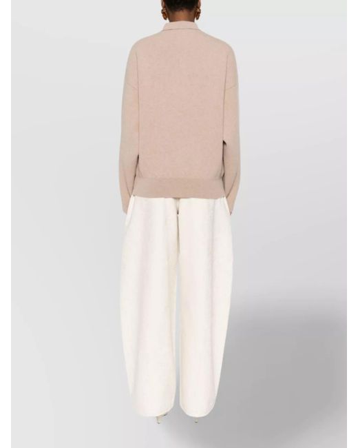 Jacquemus Pink Cashmere Wool Ribbed Relaxed-Fit Turtleneck Sweater