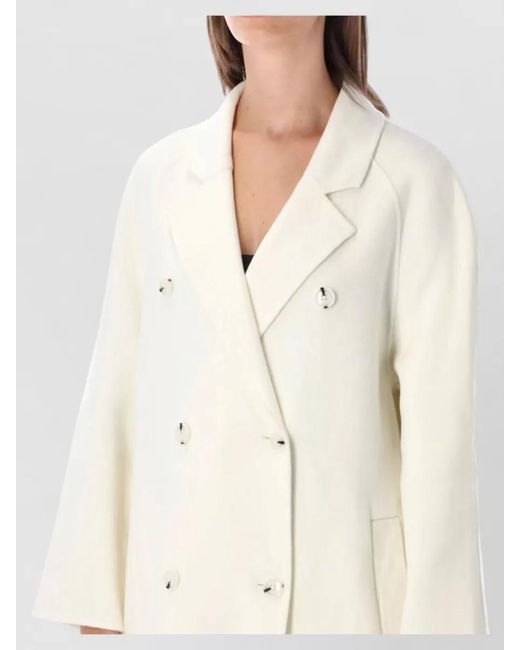 Loulou de Saison Natural Cashmere Double Breasted Coat