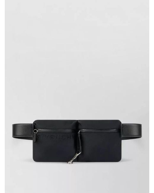 Givenchy Black Multipocket Belt Bag Tone Hardware for men
