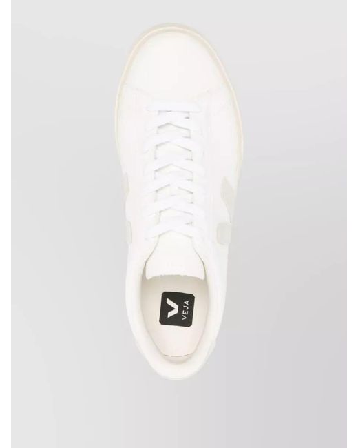 Veja White Leather Low-Top Sneakers for men