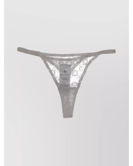 MARINE SERRE White Mesh Thong