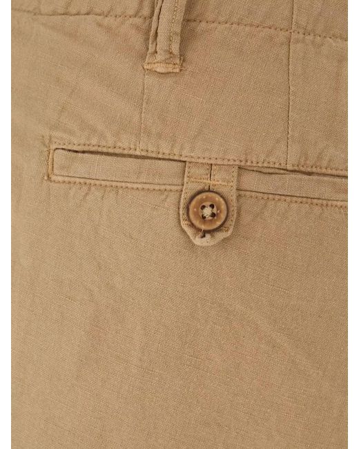 Polo Ralph Lauren Natural Linen And Cotton Blend Bermuda Shorts for men