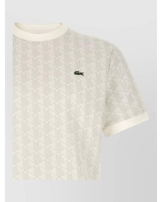 Lacoste Natural Monogram Jacquard Polo Shirt for men