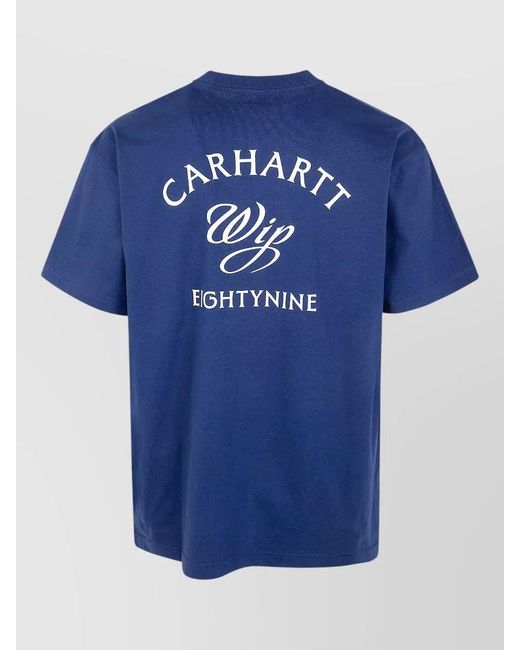 Carhartt Blue Eightynine Organic Cotton Short Sleeve T Shirt for men