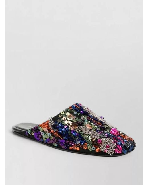Dries Van Noten Multicolor Silk Mules