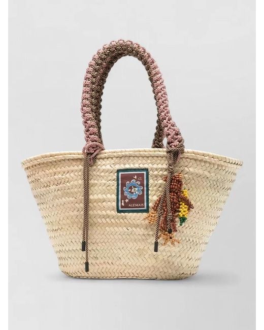 ALÉMAIS Natural Macrame Maxi Basket Bag