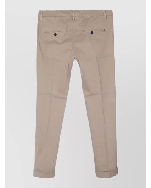 Dondup Natural Pants American Pockets Back And Front Cuffs for men