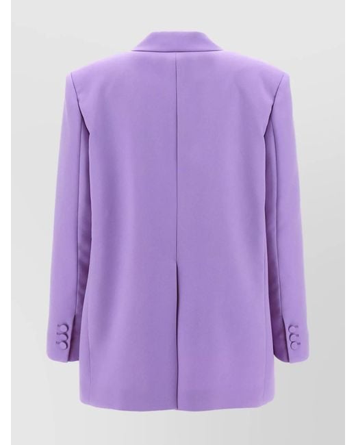 ANDAMANE Purple Single-Breasted Blazer
