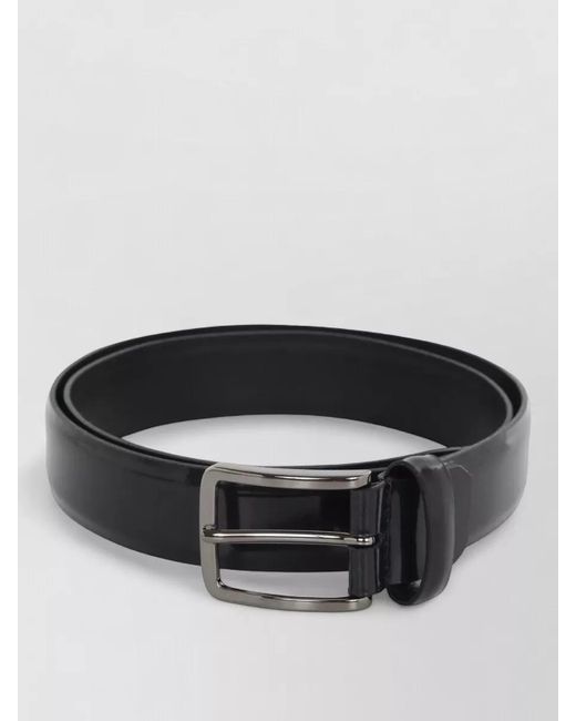 SAIT Black Leather Belt Adjustable Length Metal Buckle for men
