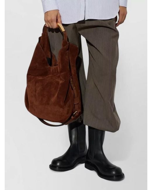 Moschino Brown Shoulder Bag Adjustable Strap Tone Hardware