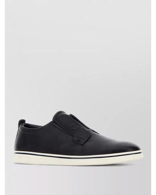 Ferragamo Multicolor Leather Slip-On Sneakers for men