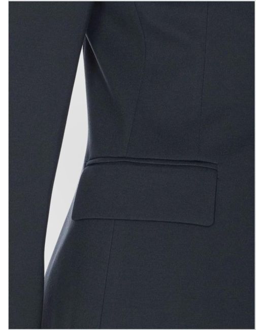 Pinko Blue Tailored Jacket With Flap Pockets And Notched Lapels