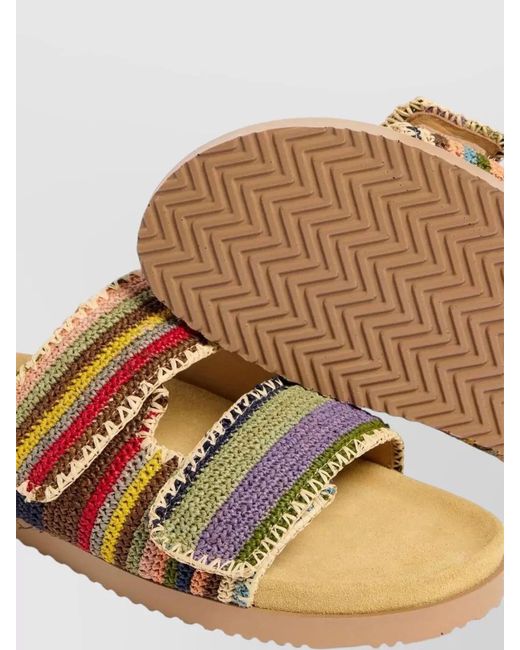 DSquared² Multicolor Silk Nylon Sandals Open Toe Flat Sole for men