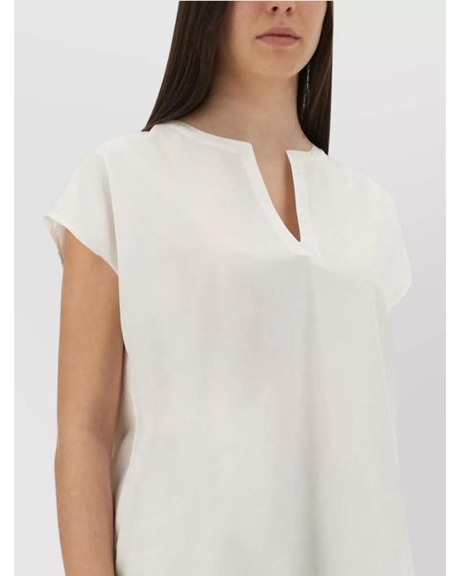 Aspesi White Oversized Cotton Blouse