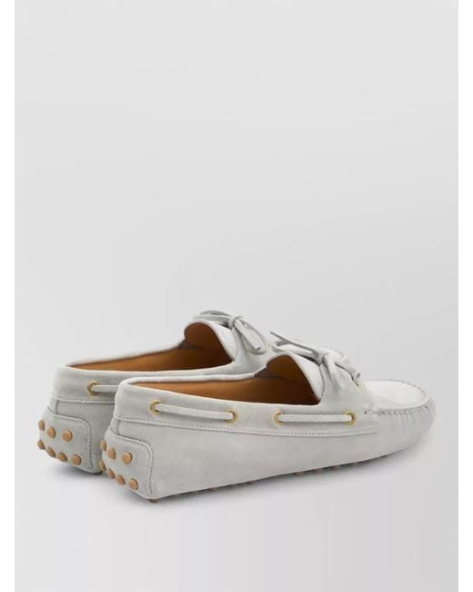 Tod's Gray Suede Loafers