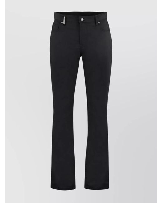 Moschino Blue Cotton Trousers With Belt Loops And Metal Rivets for men