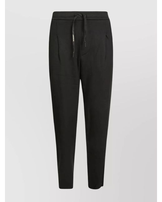 A PAPER KID Black Sweatpants With Elastic Waistband And Side Pockets for men