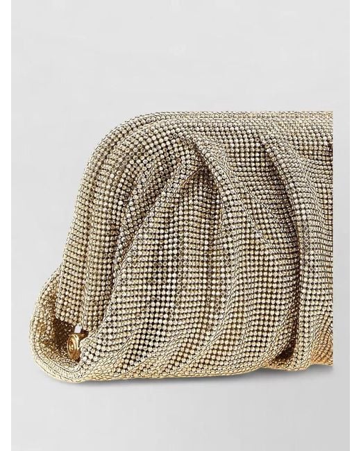 Benedetta Bruzziches Natural Venus La Grande Clutch Bag Chain Strap