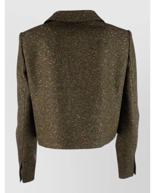 Dior Green Silk Blend Suit Jacket