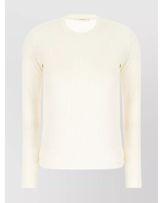 The Row White Silk Blend Sleeveless Top