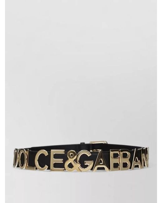 Dolce & Gabbana White Leather Belt