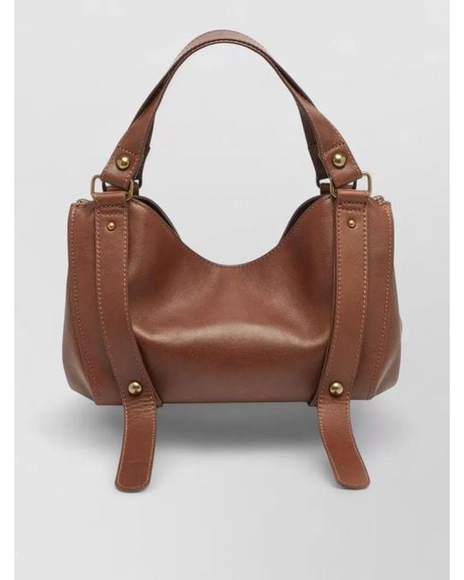 DIESEL Brown Small Leather Shoulder Bag
