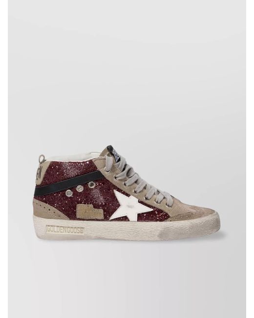 Golden Goose Deluxe Brand Multicolor Leather Glitter High-Top Sneakers
