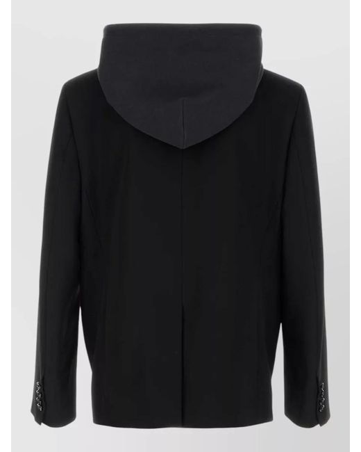 Balenciaga Black Single-Breasted Coat for men