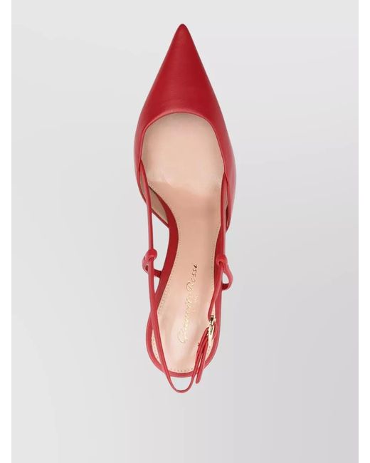 Gianvito Rossi Pink Leather Slingback Pumps
