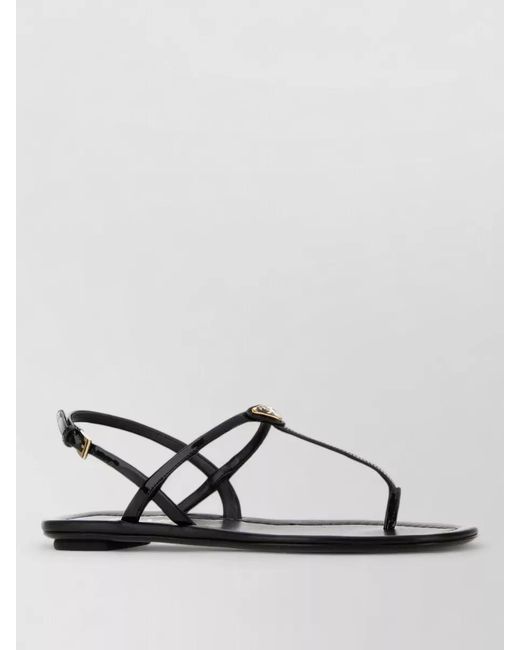 Prada Multicolor Leather Thong Sandals Flat Sole Strappy
