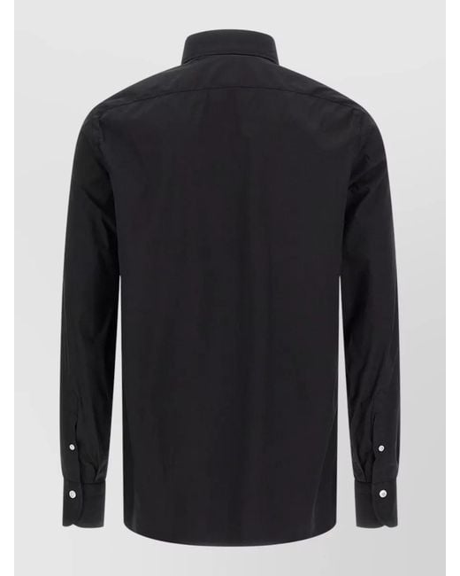 Finamore 1925 Blue Napoli Button Down Long Sleeve Shirt for men