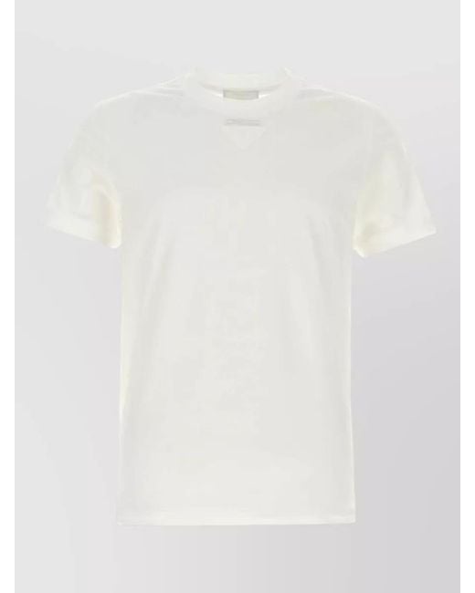 Prada White Mouldable Cotton T-Shirt for men