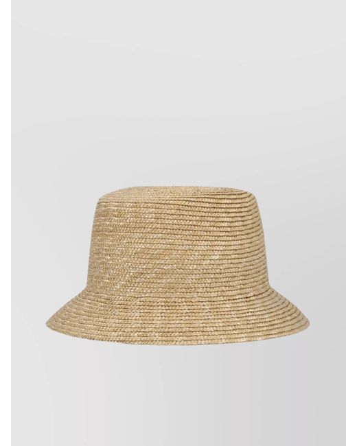Saint Laurent Natural Straw Bucket Hat