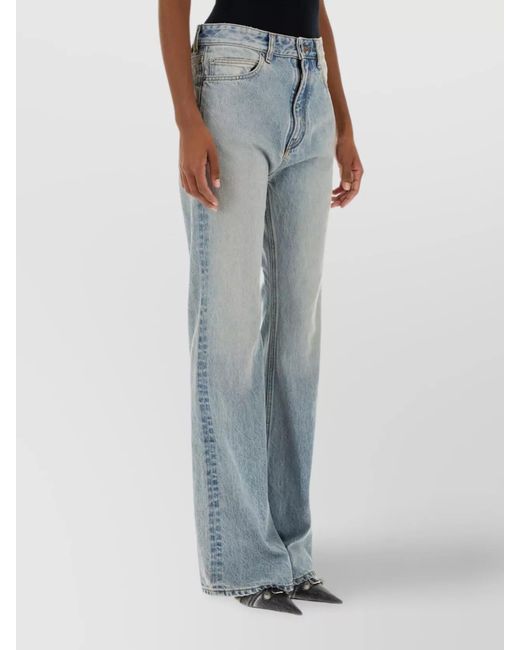 Balenciaga Blue High-Rise Flared Denim Jeans