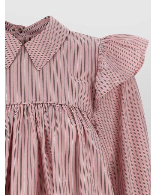 Ganni Pink Striped Dress