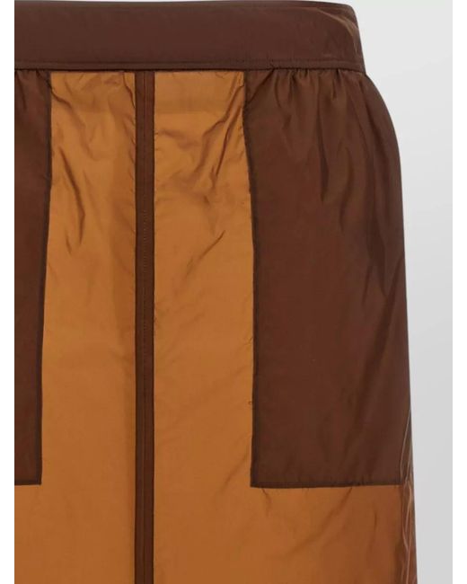 Saint Laurent Brown Nylon Skirt