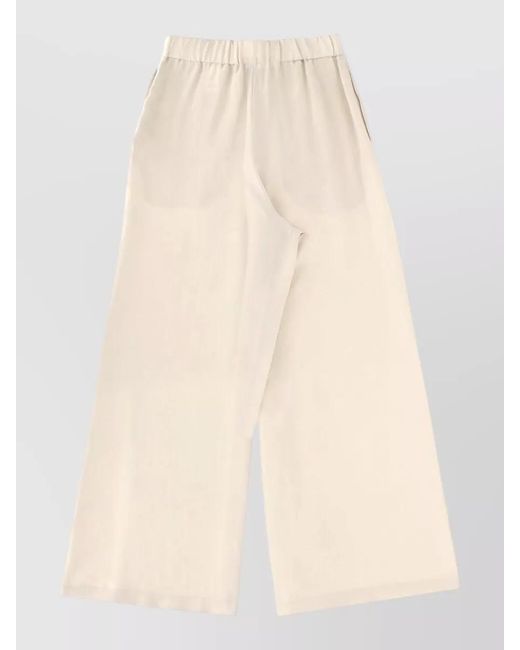 Alysi Natural Tailored Wide Leg Pants Light Design