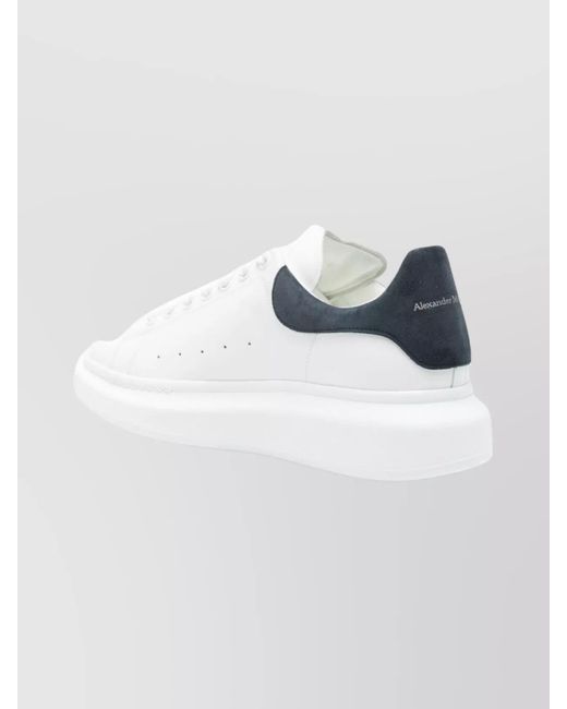 McQueen White Low Top Sneakers With Flat Rubber Sole for men