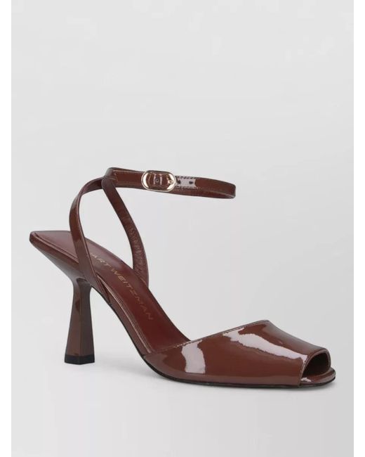 Stuart Weitzman Multicolor Heel Sandals Ankle Strap Open Back
