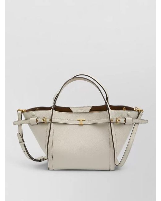 Tod's Multicolor T Timeless Small Leather Beach Bag